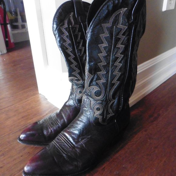 Cowboy Boots Men's Size 9 EE. Leather Uppers, Lining, Outsoles. Brand: Code West - Picture 2 of 8